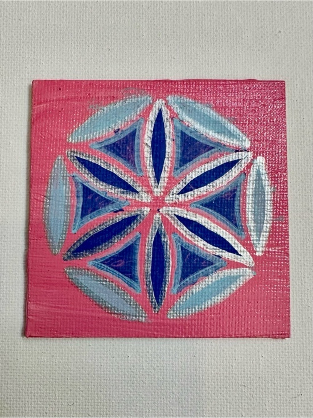Pink & Blue Mandala Canvas Magnet